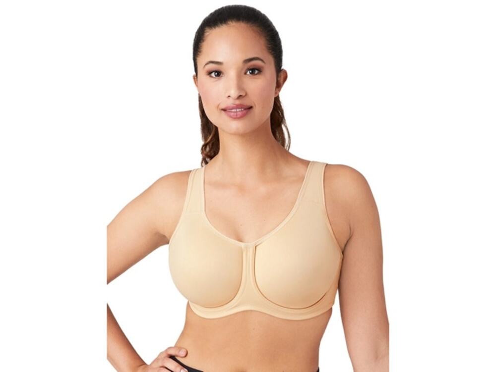 Wacoal Sand Color Simone Sports Underwire Full Coverage High Impact Bra Size 32D